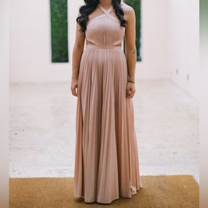 BCBGMaxazaria | Pink Gown with cutouts | size 4